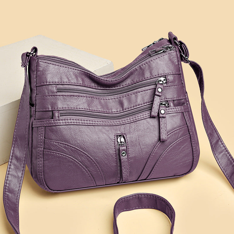 Soft leather women's crossbody bag
