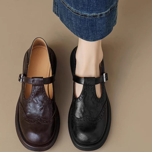 Casual lambskin flat heeled women's shoes