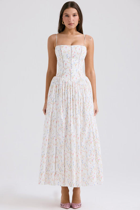 Six color printed camisole dress