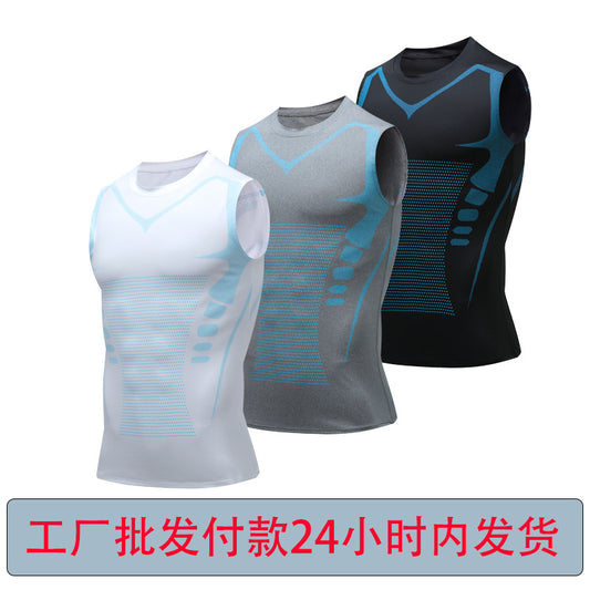 Quick drying elastic shoulder breathable short sleeved shirt