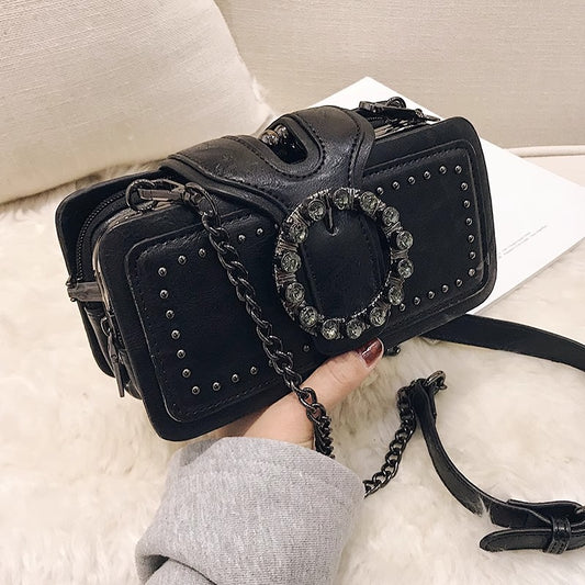 New Small Bag Vintage Chain Small Square Bag